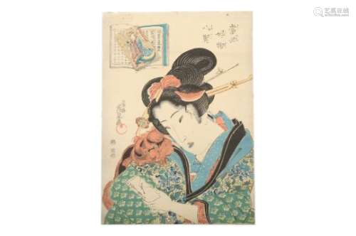 A WOODBLOCK PRINT BY KEISAI EISEN. (1790 – 1848)