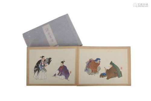 TWO ALBUMS OF NOH PRINTS.