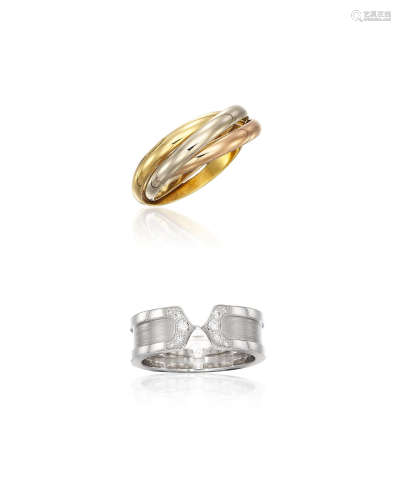 TWO 18K GOLD RINGS, CARTIER