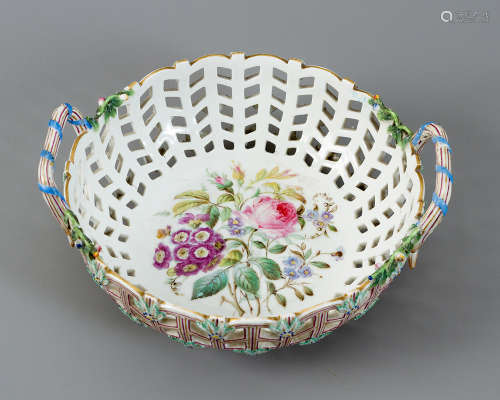 German porcelain basket