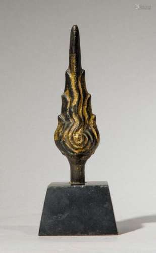 Flamme de bouddha en bronze. Siam, XXème siècle H:…