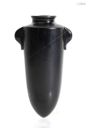 EGYPTIAN OBSIDIAN TORPEDO FLASK Third Intermediat…