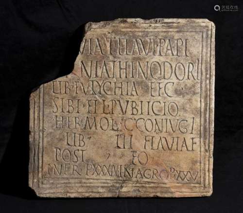 ROMAN MARBLE GRAVESTONE 3rd 4th century AD heigh…