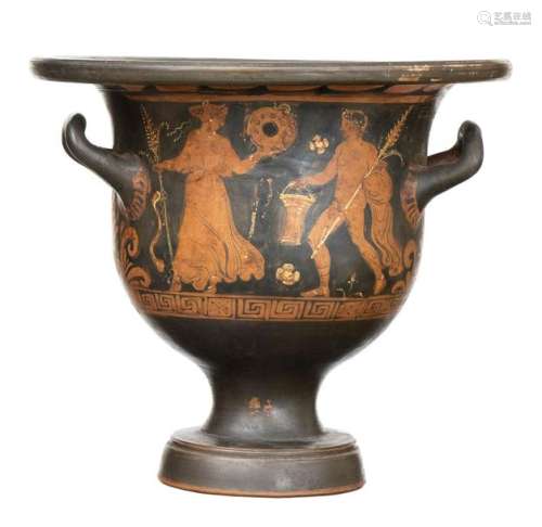 APULIAN RED FIGURE BELL KRATER Late 4th century B…