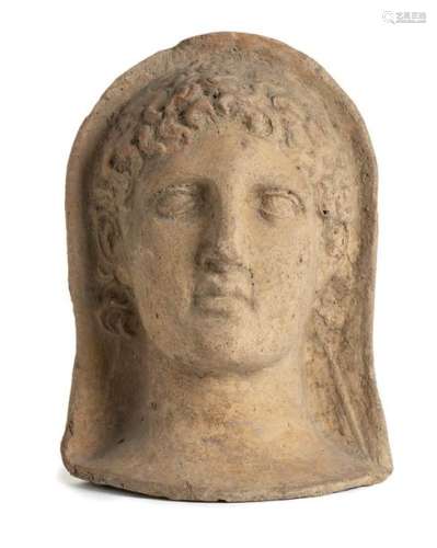 ROMAN TERRACOTTA VOTIVE MALE HEAD 4th 3rd century…