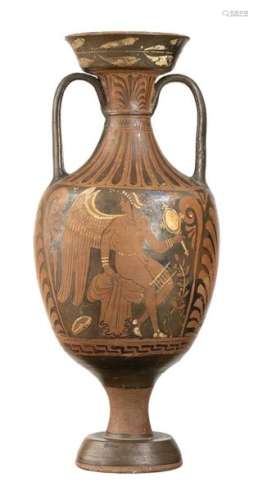 APULIAN RED FIGURE PANATHENAIC AMPHORA Last quart…