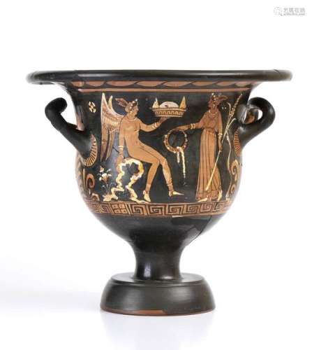 APULIAN RED FIGURE BELL KRATER Mid 4th century BC…