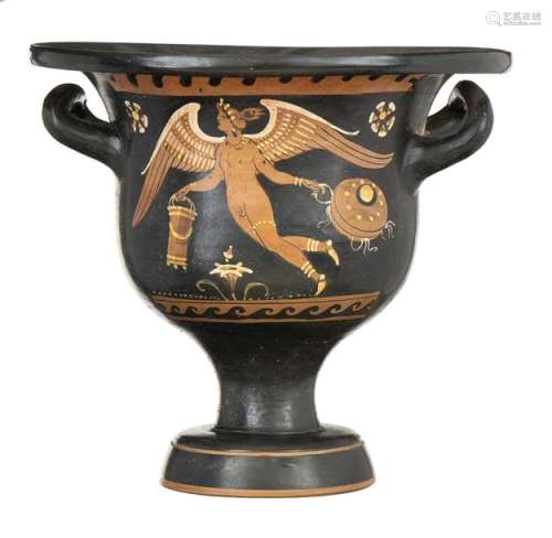 APULIAN RED FIGURE BELL KRATER WITH EROS Chevron…