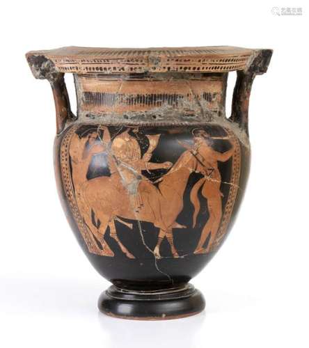 ATTIC RED FIGURE COLUMN KRATER Attribuited to the…