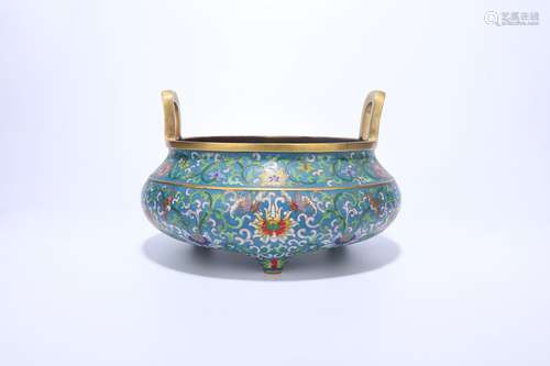 chinese cloisonne incense burner,qing dynasty