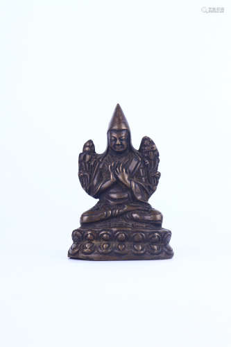 chinese bronze zongkaba statue,ming dynasty
