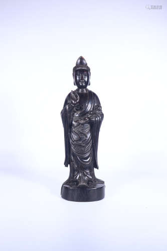 chinese rosewood guanyin statue,qing dynasty