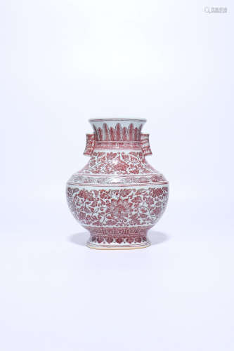 chinese copper-red glazed porcelain,qing dynasty