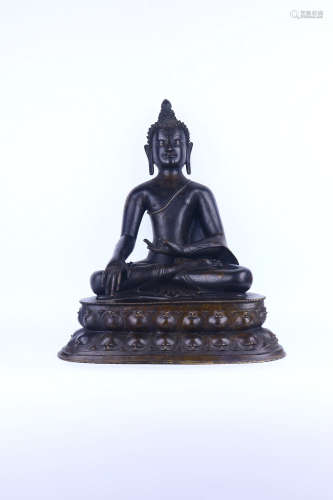chinese bronze figure of sakyamuni,qing dynasty