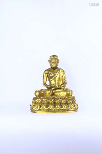 chinese gilt bronze figure of buddha,ming dynasty