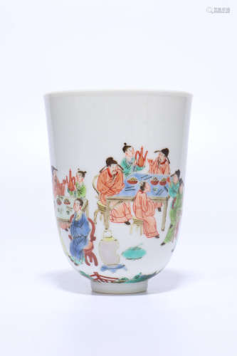 chinese famille rose porcelain cup,qing dynasty