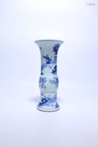 chinese blue and white porcelain vase,qing dynasty