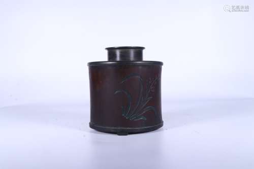 chinese tin tea can,qing dynasty