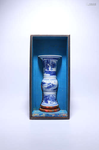 chinese blue and white porcelain flower vase,qing dynasy