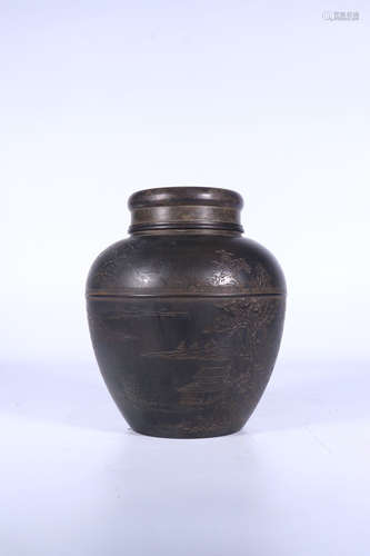 chinese tin tea can,qing dynasty