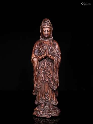 A Chinese Agarwood Guanyin Statue