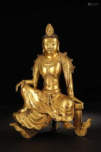 A Chinese Gilt Bronze Buddha