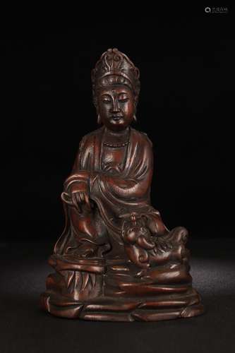 A Chinese Agarwood Guanyin Ornament