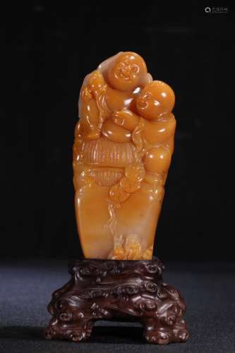 A Chinese Tianhuang Stone Figure Carved Seal