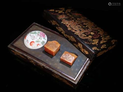 Set Of Chinese Tianhuang Stone Seals