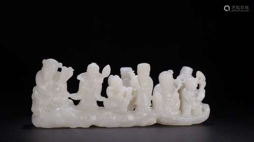 A Chinese Hetian Jade Figure Ornament