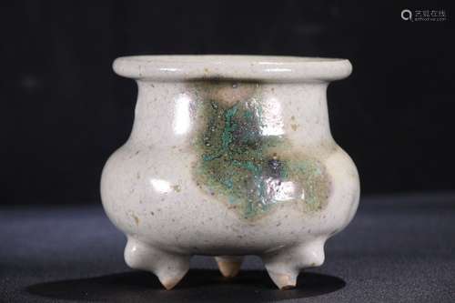 A Chinese Porcelain Jun Kiln 3-Leg Censer