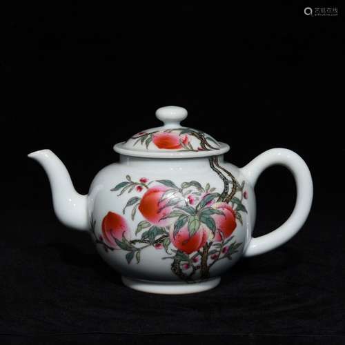 A Chinese Porcelain Famille Rose Longevous Pattern Pot