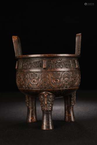 A Chinese Bronze 3-Leg Censer With Mark