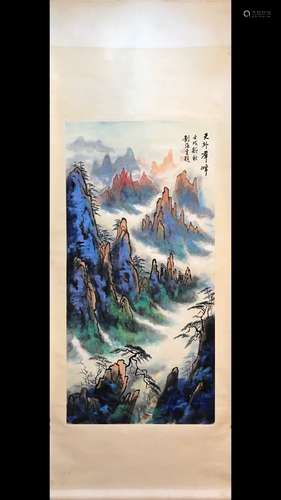 A Chinese Painting Of Scene, With Liuhaili Mark