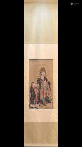 A Chinese Painting Of Guanyin, With Shangxi Mark