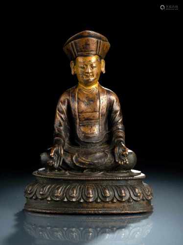 Feine Bronze eines Drugpa Kagyu Lama