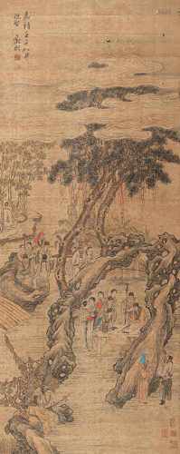 Im Stil von Feng Jiong (1882-1954) und Wen Zhengming (1470-1559), zwei Hängerollen