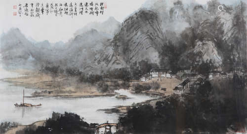 张智永(b.1961) 江边村落