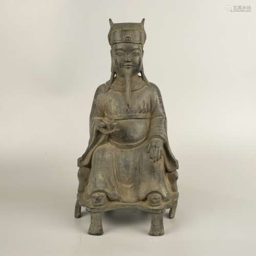 Bronze statue of God of wealth in Ming Dynasty