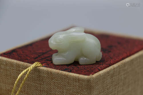 Hetian Baiyu Rabbit in Qing Dynasty