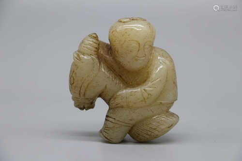 Song Dynasty: white jade boy