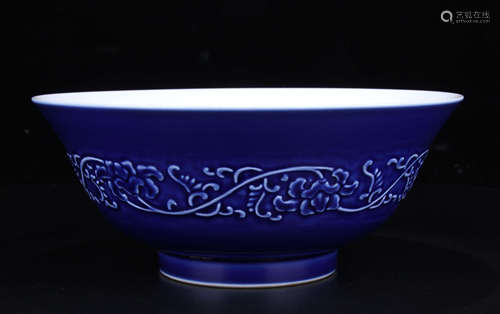 A CEREMONY BLUE GLAZED BOWL