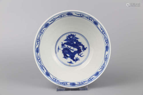 Qing Dynasty Blue and White Bowl