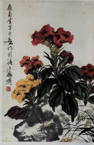 黄幻吾(1906-1985) 花卉 立轴