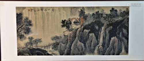 何加林(1961-) 溪山彩霞 镜框
