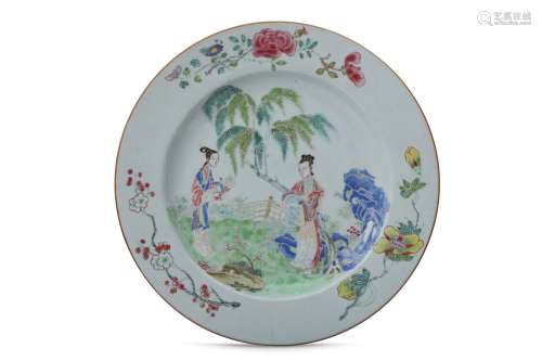 A CHINESE FAMILLE ROSE 'LADIES' DISH.