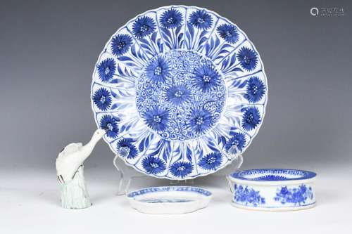A Group of Chinese Blue and White Articles Qing