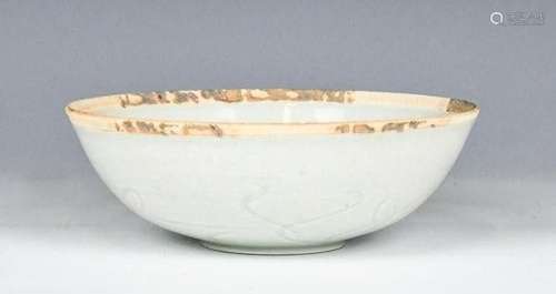 A Celadon Glazed Bowl (hairline), Ming