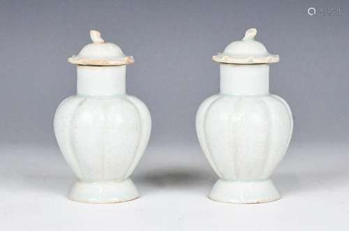 A Pair of Hutian Jars with Cover, Ming