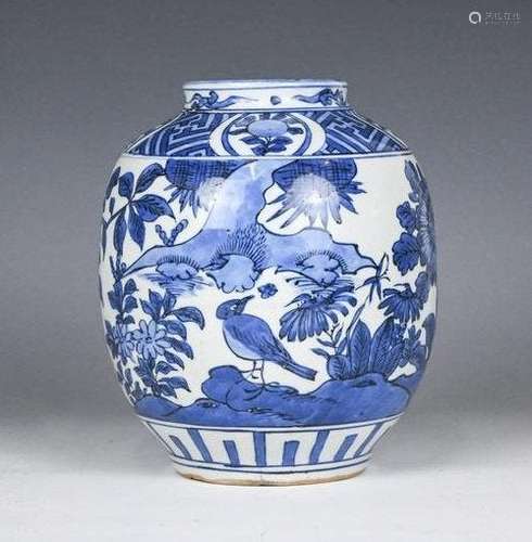 A Chinese Blue and White Jar, Jiaqing